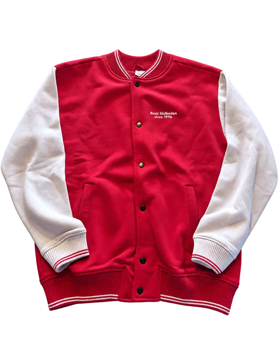 Collegejacke, Vorderseite